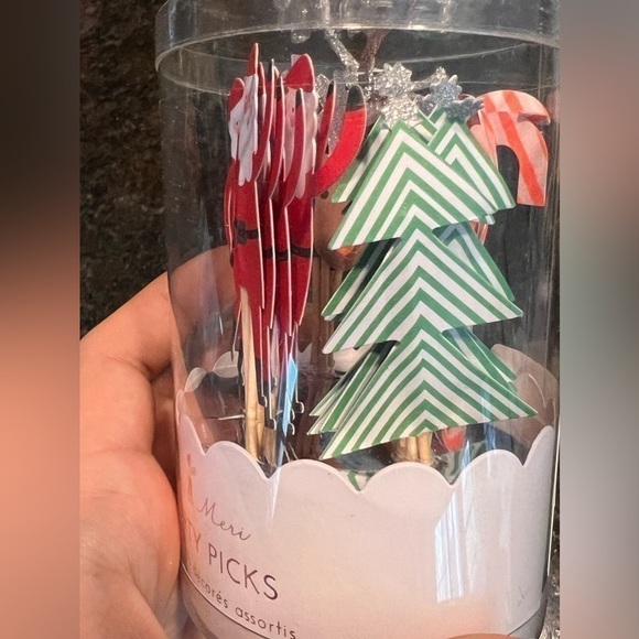 24 pack meri meri christmastree picks holiday party cupcake sweets savory decor - Picture 3 of 3